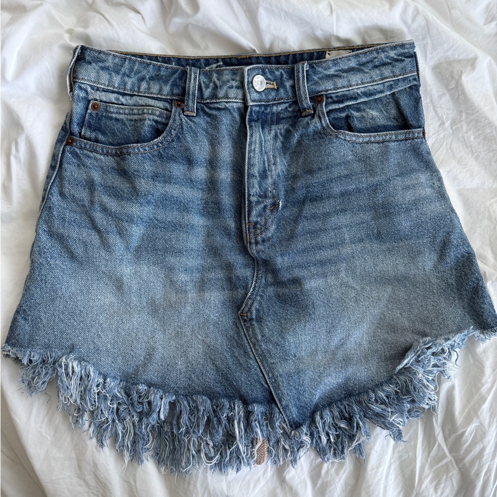 Free People Blue Denim Skirt